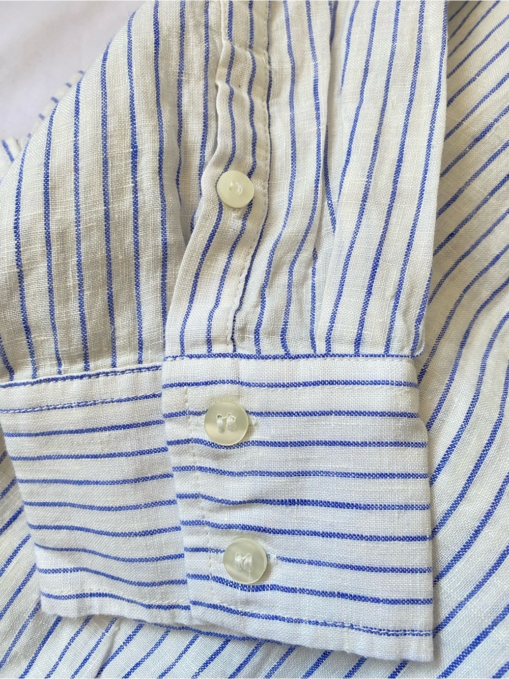 GAP Men's 100% Linen Striped Button-Up Shirt Size XL NWT - Picture 12 of 12